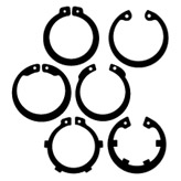 Retaining rings for axial assembly