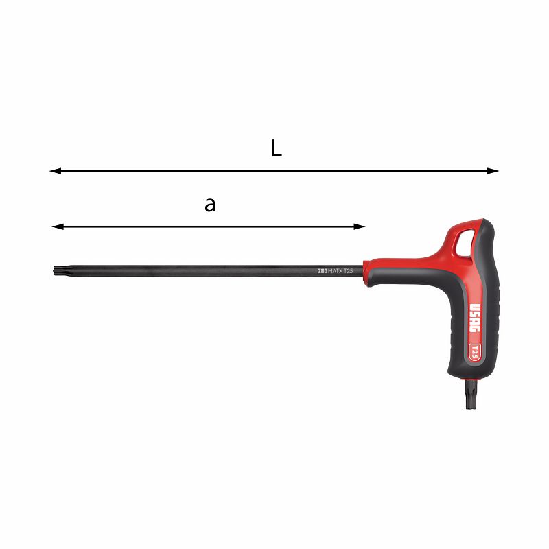 Chiavi maschio piegate con impugnatura per viti con impronta TORX® 280 HATX